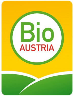 Auf dem Bild ist das Bio-Austria Siegel zu sehen. 