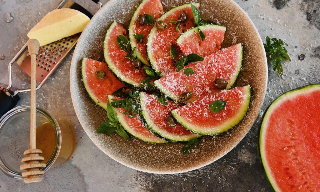 Wassermelonen als Salat