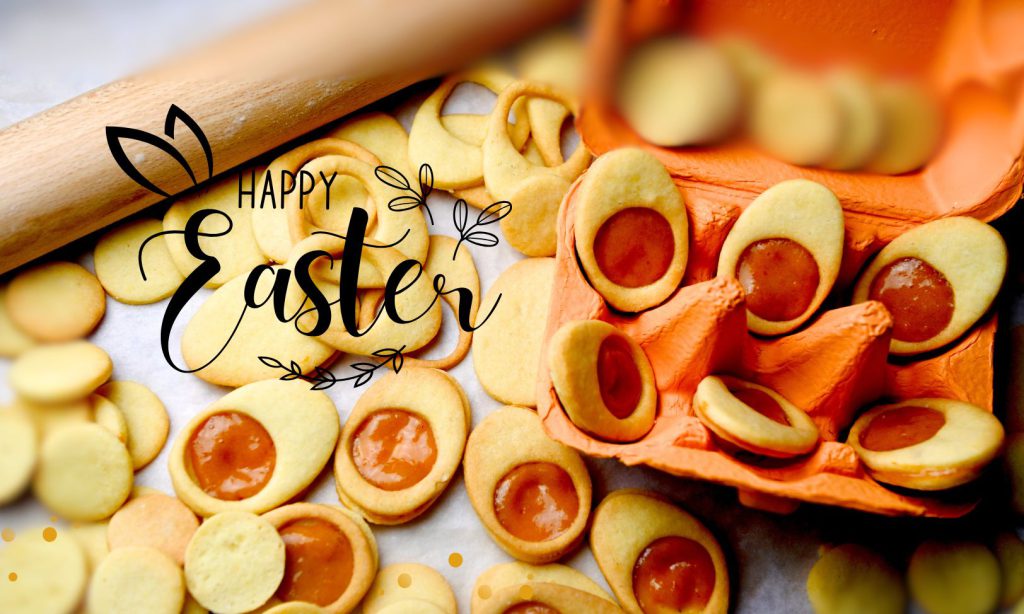 Mürbiteigkekse in Eierform